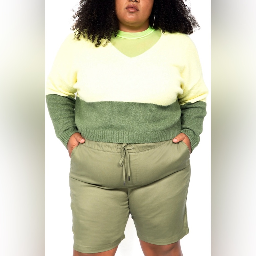 BP Wildfang Colorblock cropped sweater XS - Picture 4 of 11